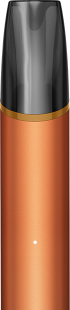 VEEV NOW ULTRA Gold Tobacco disposable vaping device close up with a gold coloured ring around the mouthpiece